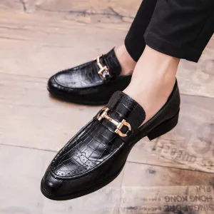 Pointed Toe Mens Dress Shoes PU Leather Luxury Wedding Shoes Floral Print Men Flats Office wedding party Formal Shoes