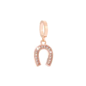 Rebecca Rose Gold Horseshoe Charm