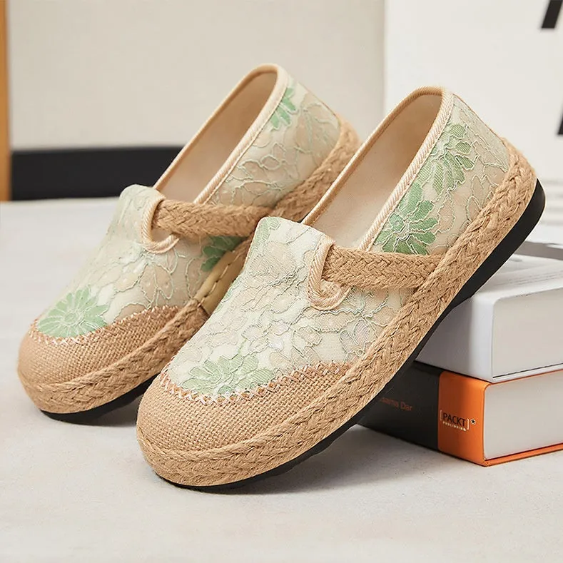 Retro Soft Casual Espadrilles with Quick-drying and Non-slip Outsole