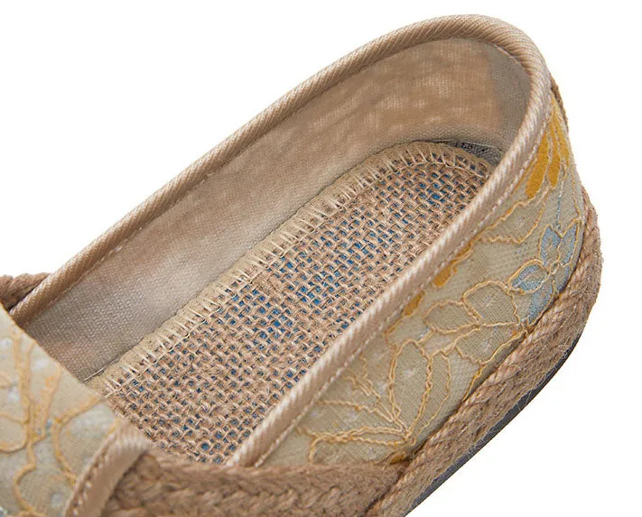 Retro Soft Casual Espadrilles with Quick-drying and Non-slip Outsole