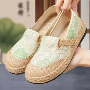 Retro Soft Casual Espadrilles with Quick-drying and Non-slip Outsole