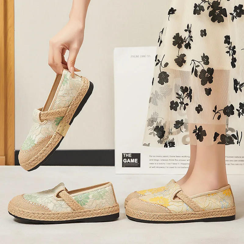 Retro Soft Casual Espadrilles with Quick-drying and Non-slip Outsole
