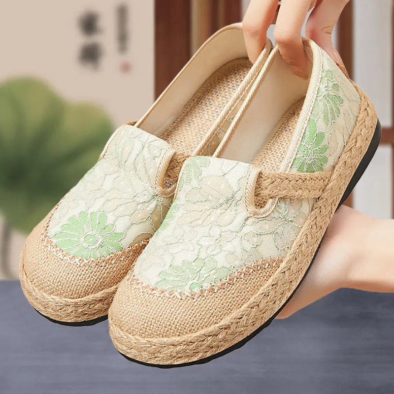 Retro Soft Casual Espadrilles with Quick-drying and Non-slip Outsole
