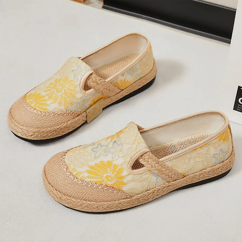 Retro Soft Casual Espadrilles with Quick-drying and Non-slip Outsole