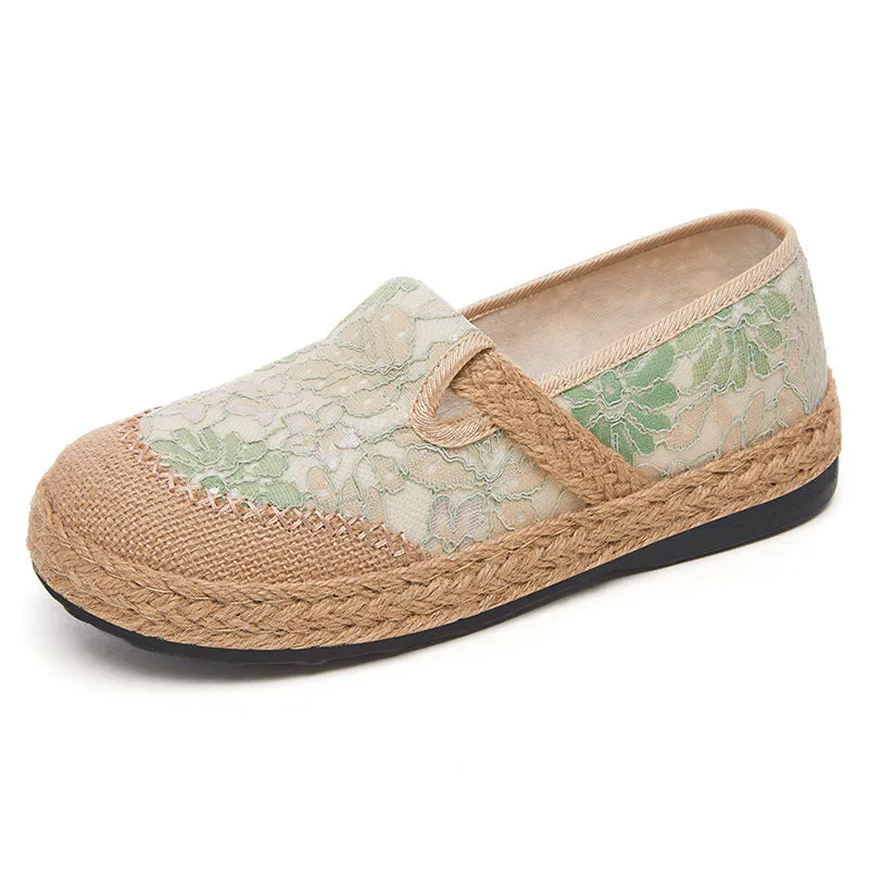 Retro Soft Casual Espadrilles with Quick-drying and Non-slip Outsole