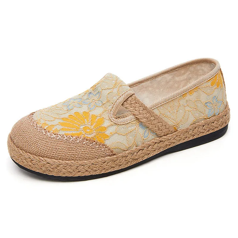 Retro Soft Casual Espadrilles with Quick-drying and Non-slip Outsole