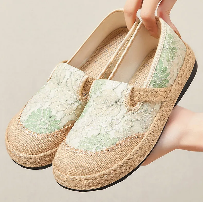 Retro Soft Casual Espadrilles with Quick-drying and Non-slip Outsole