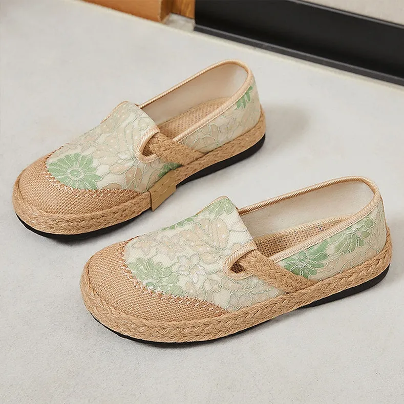 Retro Soft Casual Espadrilles with Quick-drying and Non-slip Outsole