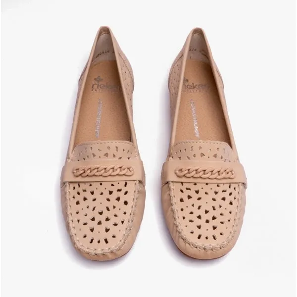 Rieker 40068-60 Womens Shoes Beige