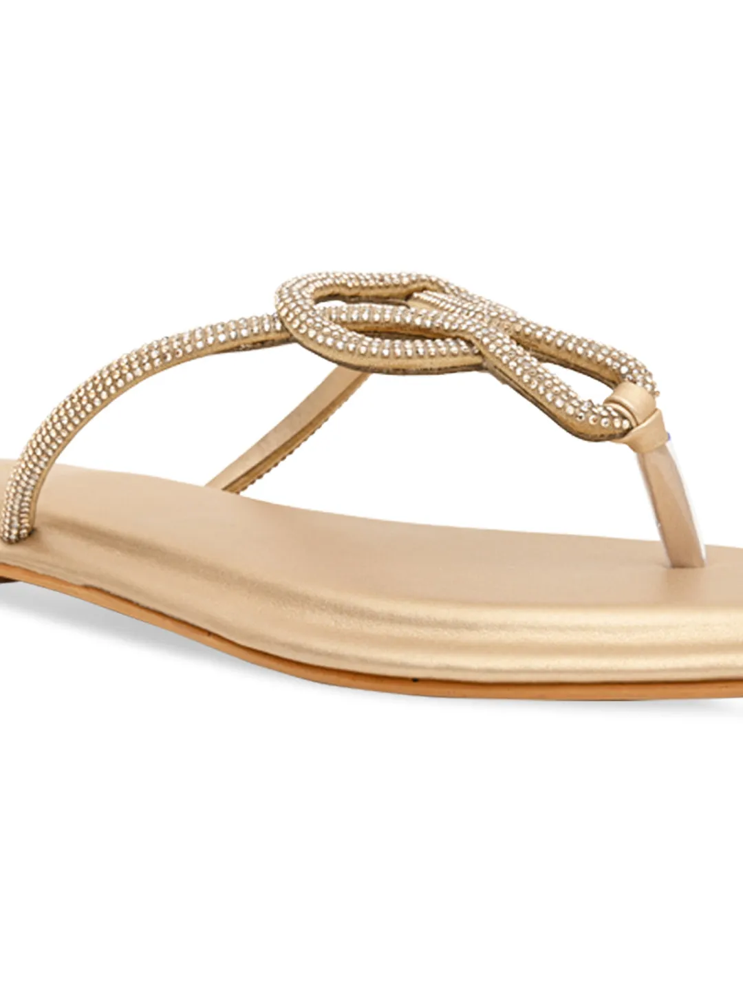 Rocia By Regal Gold Women Classy Diamond Flats