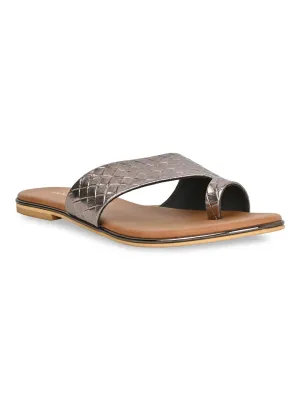Rocia By Regal Gun Metal Women Casual Woven Flats