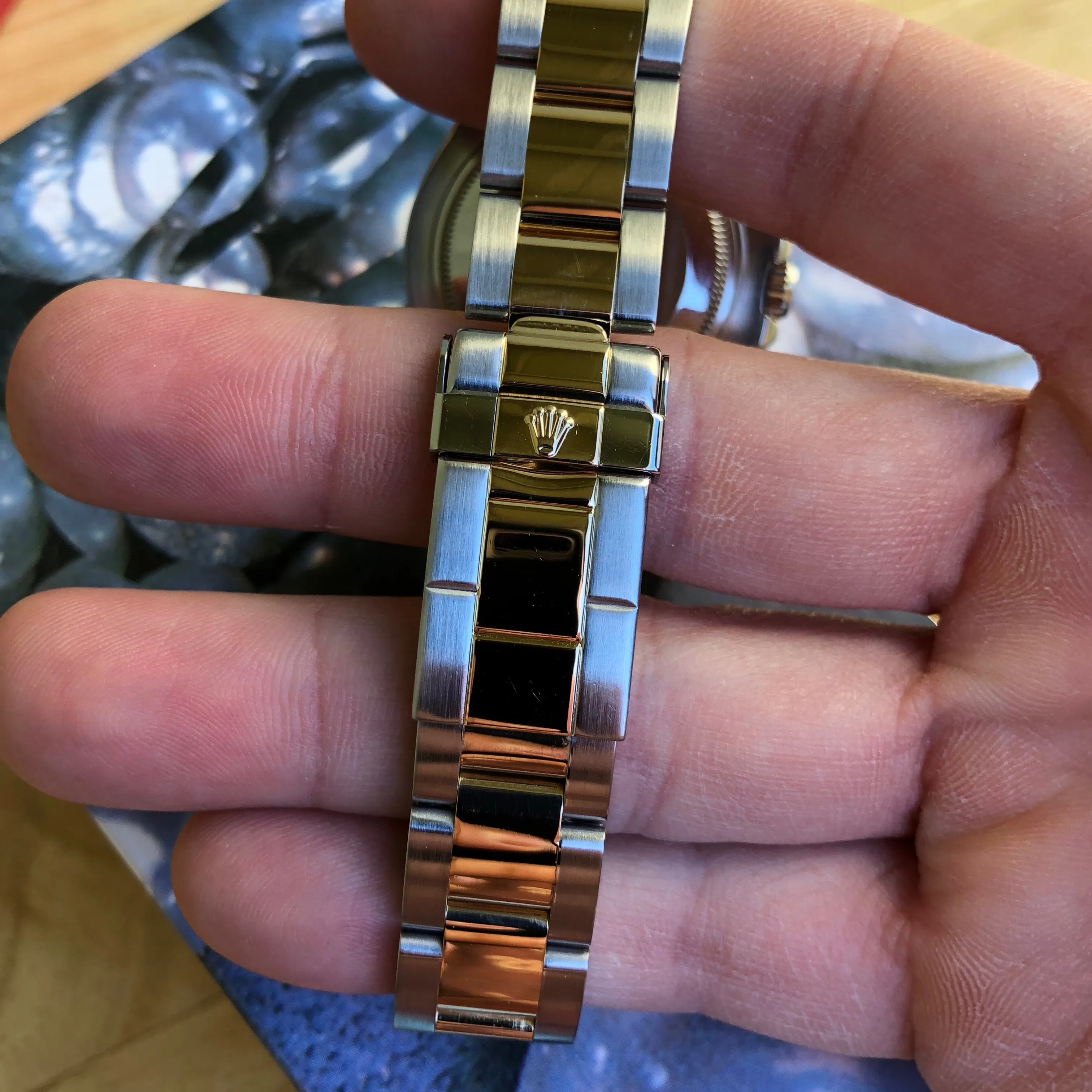 Rolex Yachtmaster 168623 Two Tone Steel Gold 35mm Mid Size White Oyster Wristwatch Box Papers