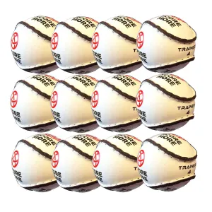 Score More Training Sliotar Size 4 White Pack of 12