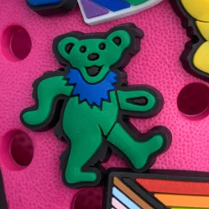 SHOE CHARMS - GREEN GRATEFUL DEAD DANCING BEAR