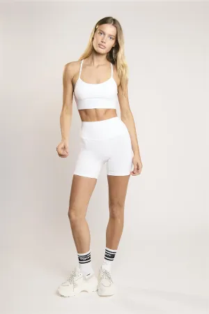 Signature White Seamless Shorts