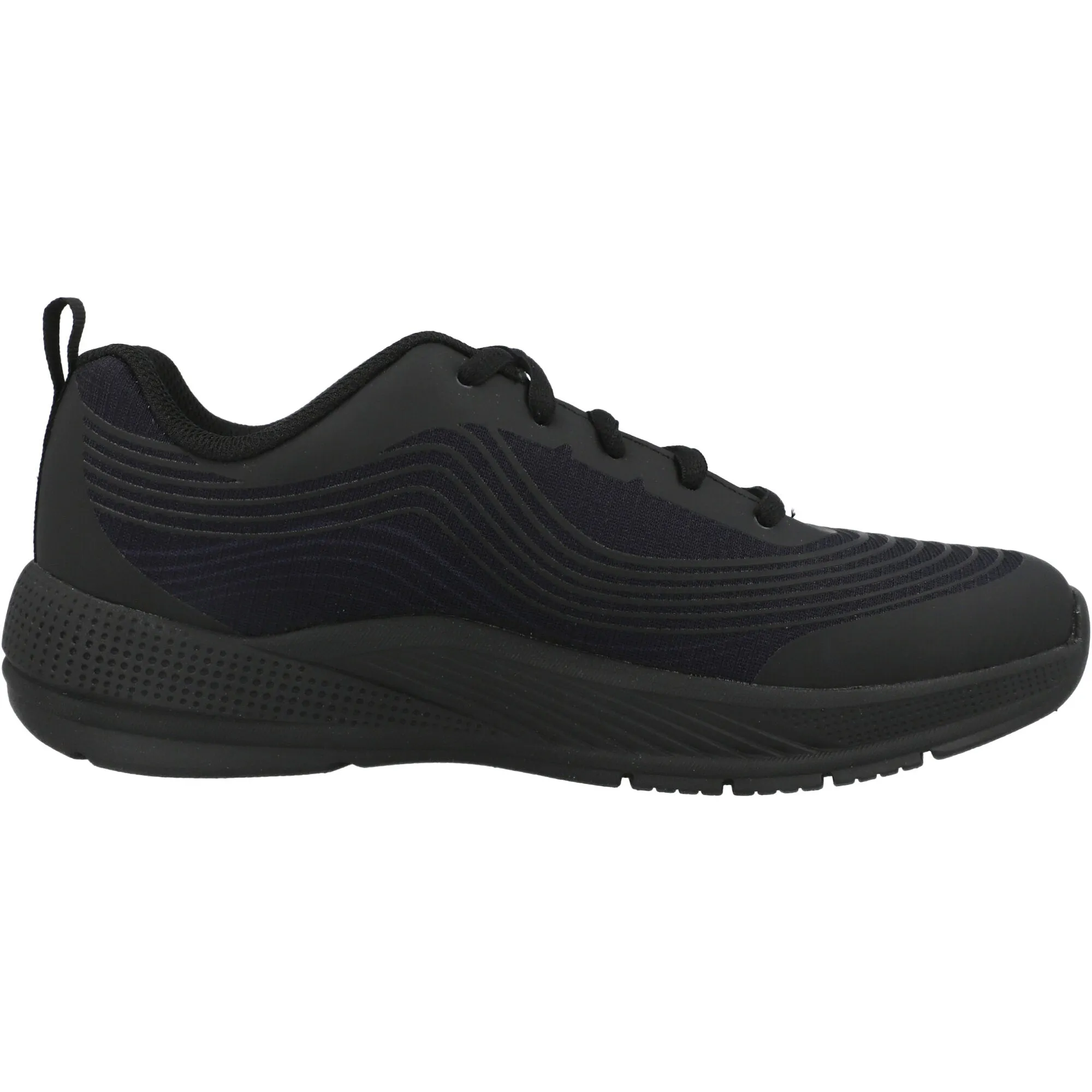 Skechers Microspec Advance Black Lace-Up Shoes