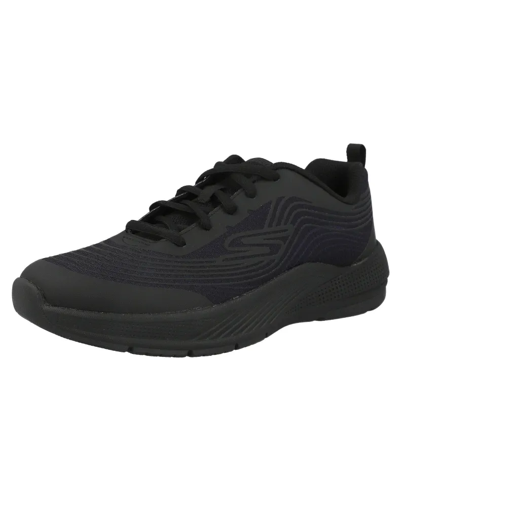 Skechers Microspec Advance Black Lace-Up Shoes