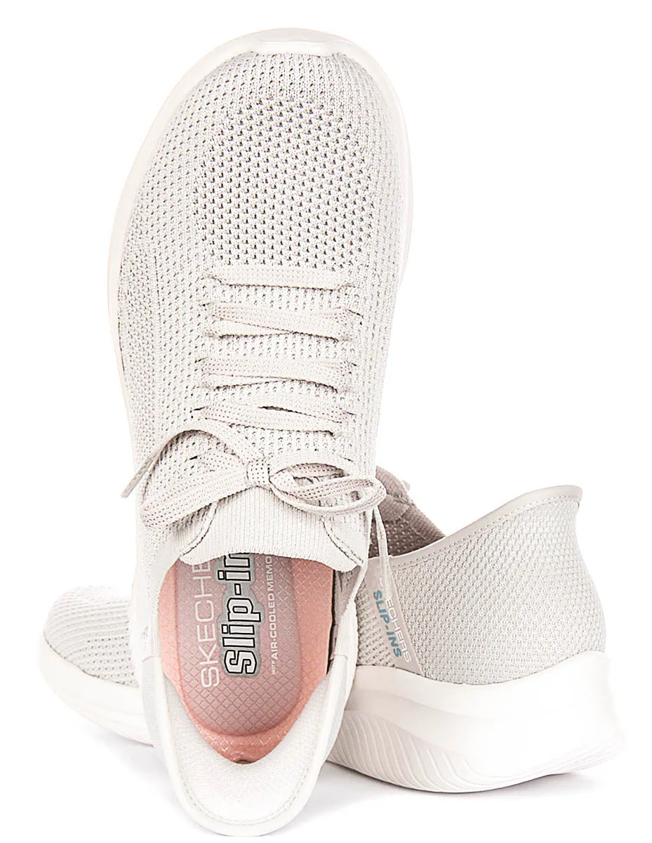 Skechers Ultra Flex 3.0 In Light Grey For Women