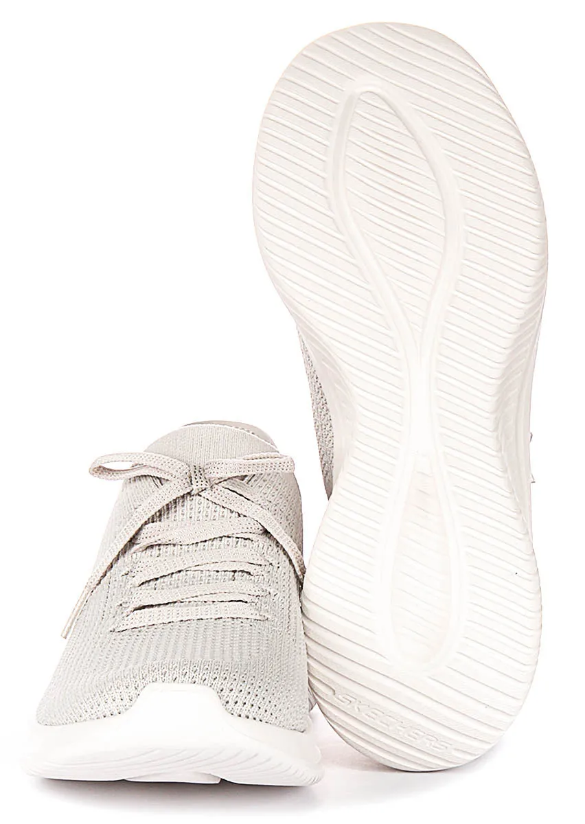 Skechers Ultra Flex 3.0 In Light Grey For Women