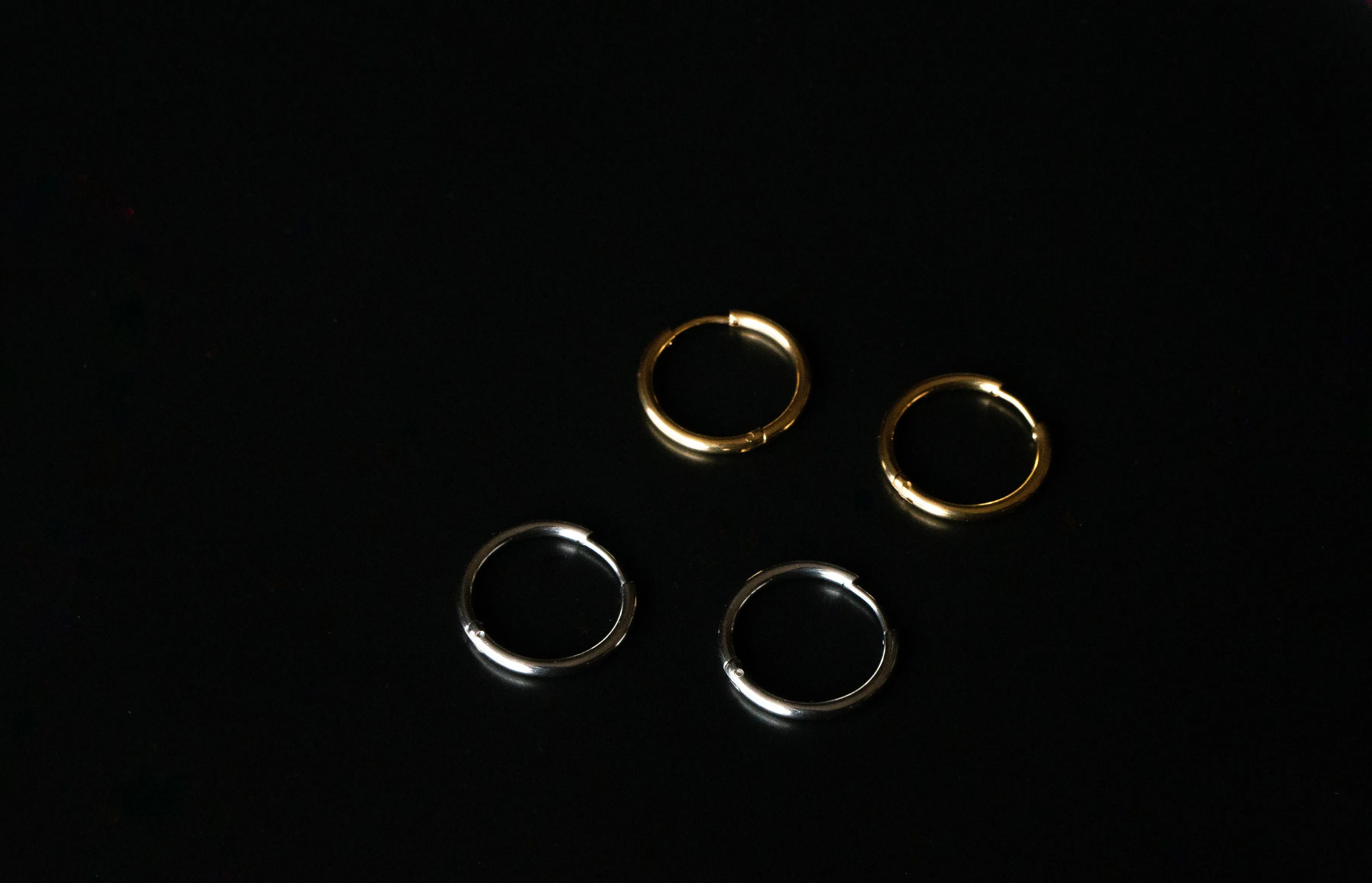 Small Modern Hoops - Gold