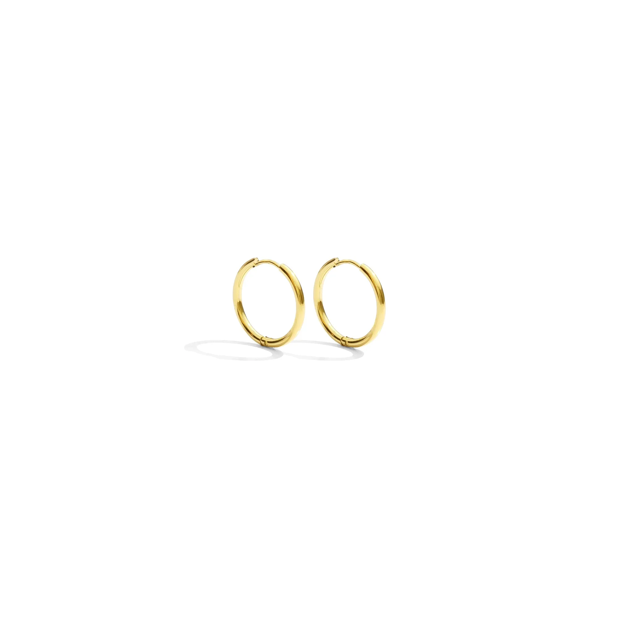Small Modern Hoops - Gold
