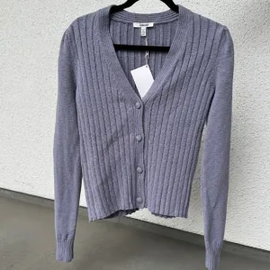 Splendid Cardigan Sweater Ribbed Knit Button Front Long Sleeve Lilac S NWT
