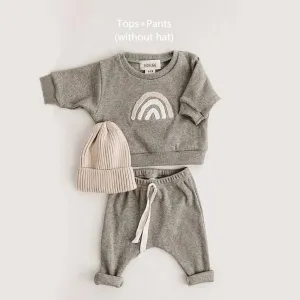 Spring Autumn Baby Boy Girls Clothes Cotton Girl Clothing Sets Long-Sleeved Sweatshirts Pants Infant Clothes 2pcs Suit Outfits