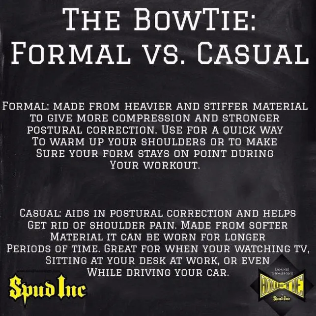 Spud Inc Casual Bowtie Posture Support Brace Donnie Thompson