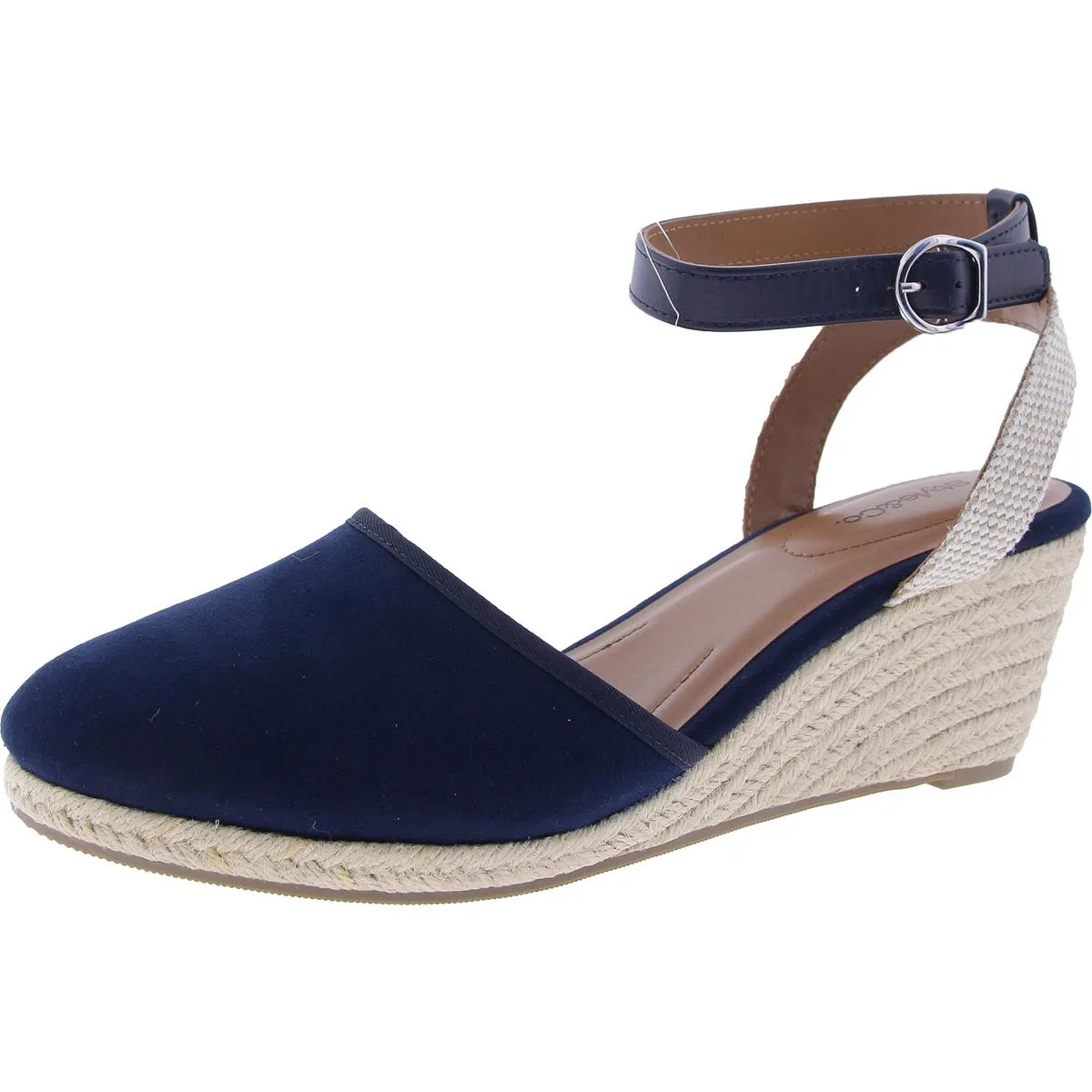 Style & Co. Womens Mailena Open Back Suede Espadrille Heels