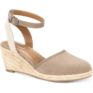 Style & Co. Womens Mailena Open Back Suede Espadrille Heels