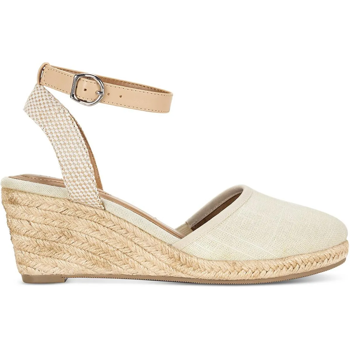 Style & Co. Womens Mailena Open Back Suede Espadrille Heels