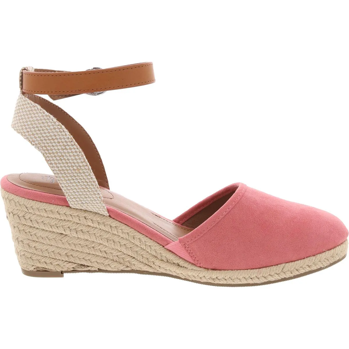 Style & Co. Womens Mailena Open Back Suede Espadrille Heels