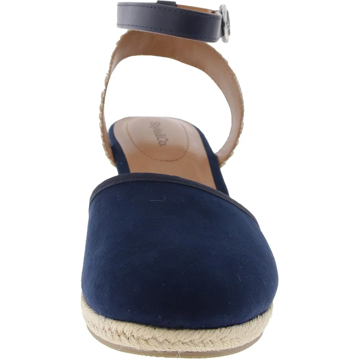 Style & Co. Womens Mailena Open Back Suede Espadrille Heels