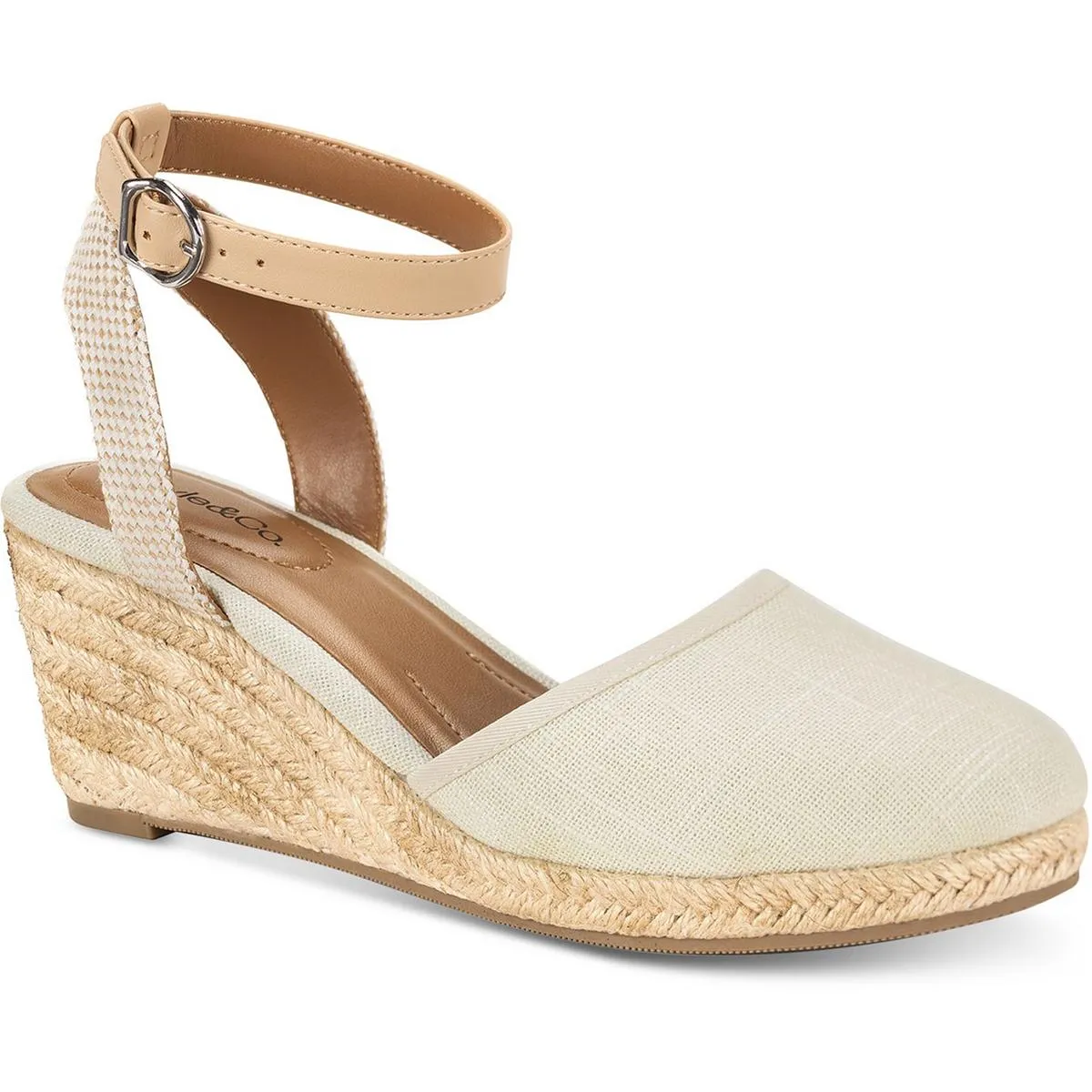 Style & Co. Womens Mailena Open Back Suede Espadrille Heels