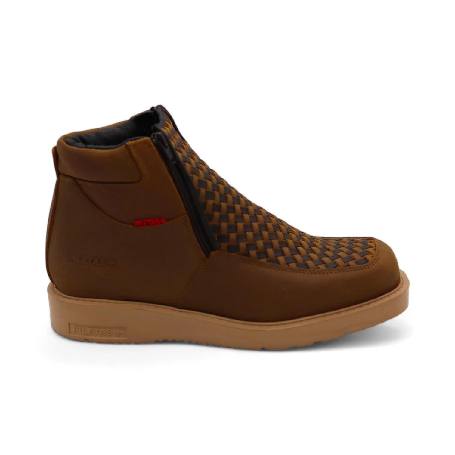 Tejido Men's Ocher Leather Short Boots