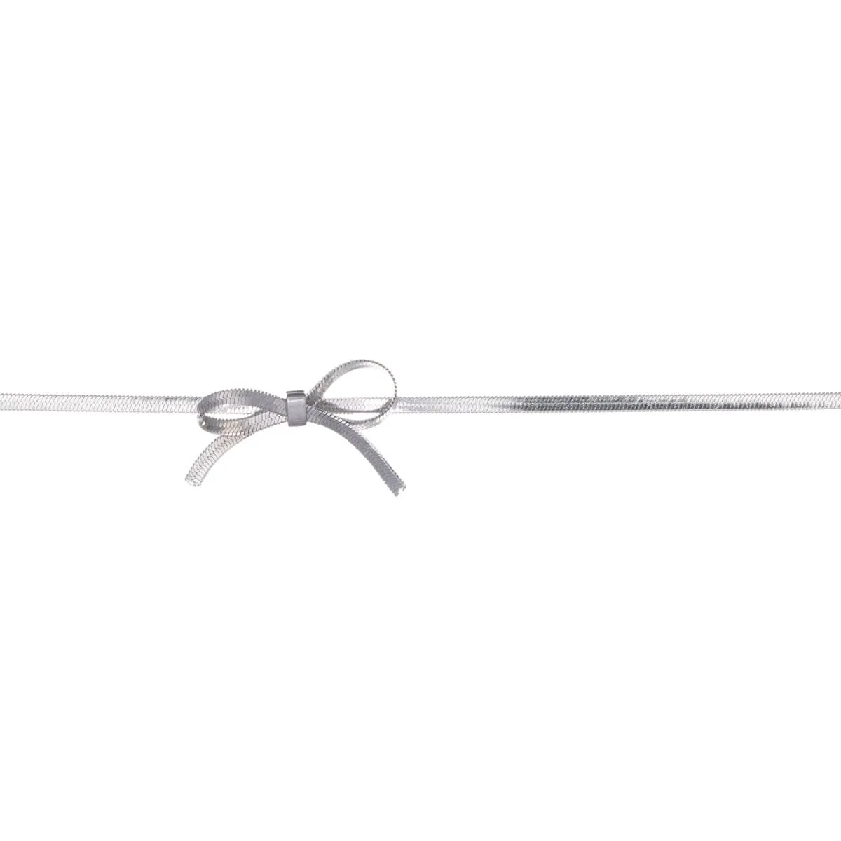 Teräksinen choker kaulakoru rusetti koristeella (Teräs 316L)