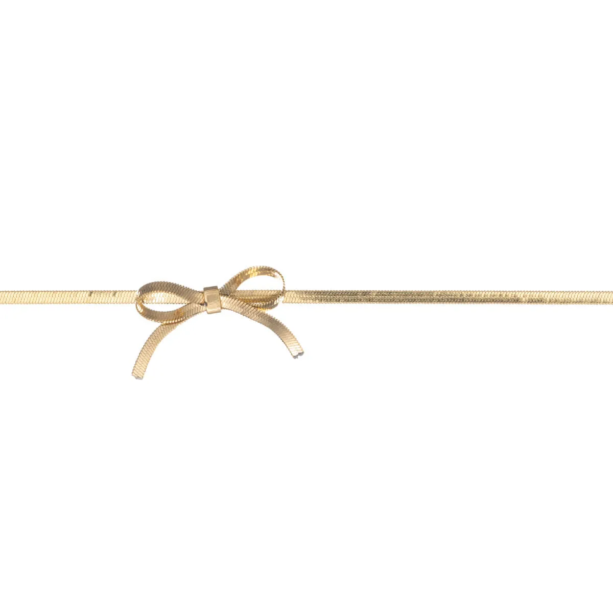 Teräksinen choker kaulakoru rusetti koristeella (Teräs 316L)