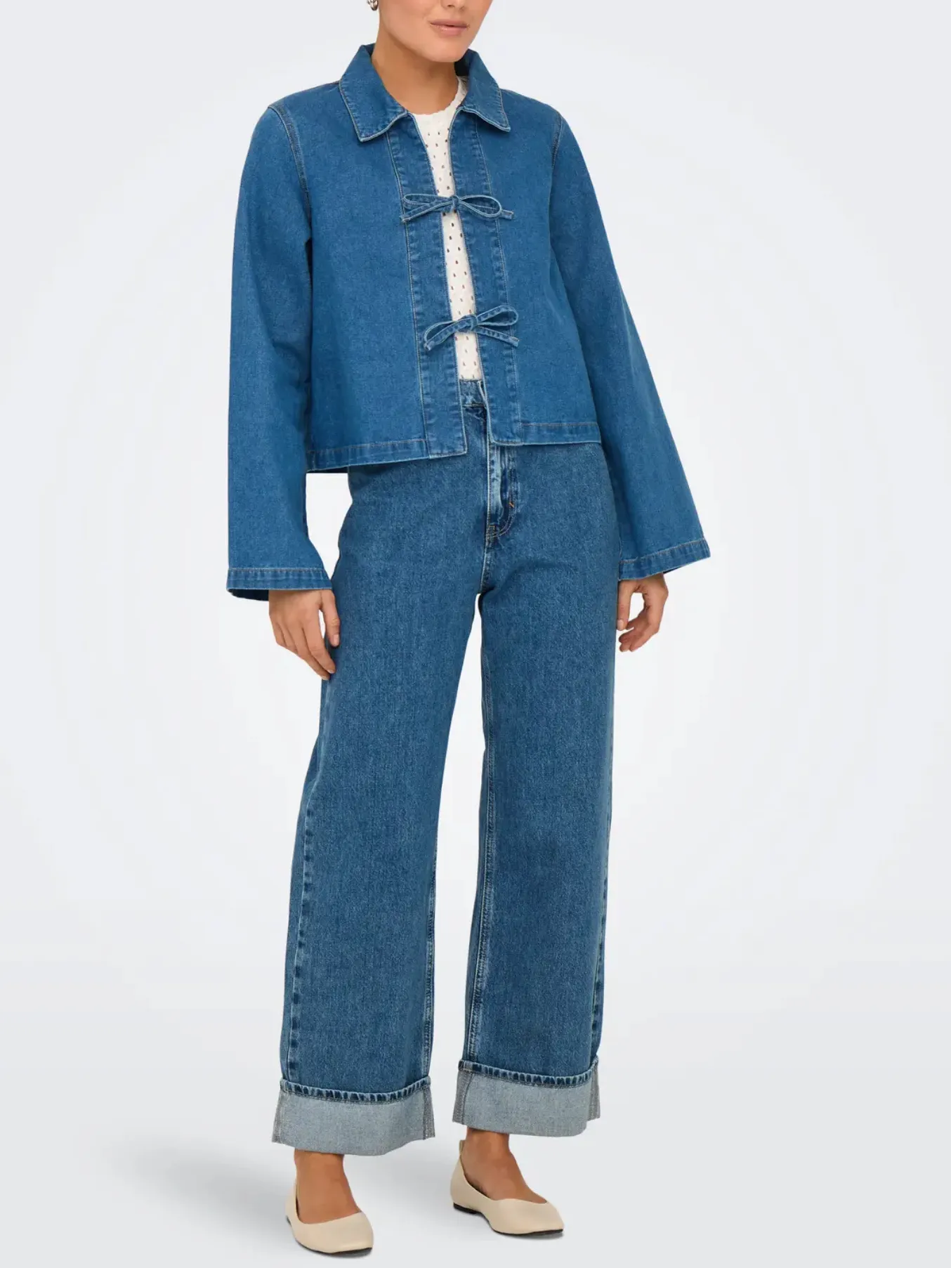 Thora Denim Bow Tie Jacket