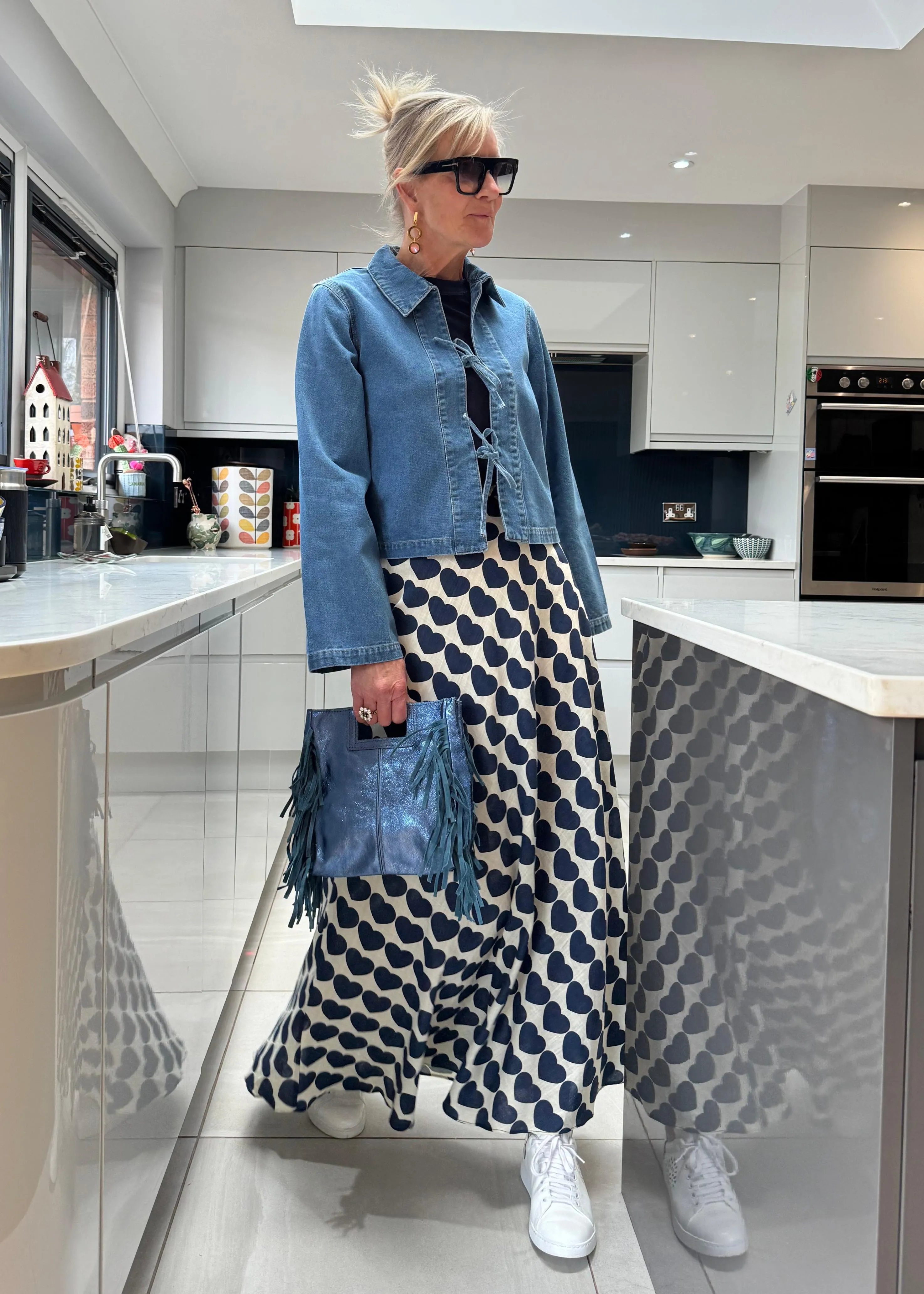 Thora Denim Bow Tie Jacket
