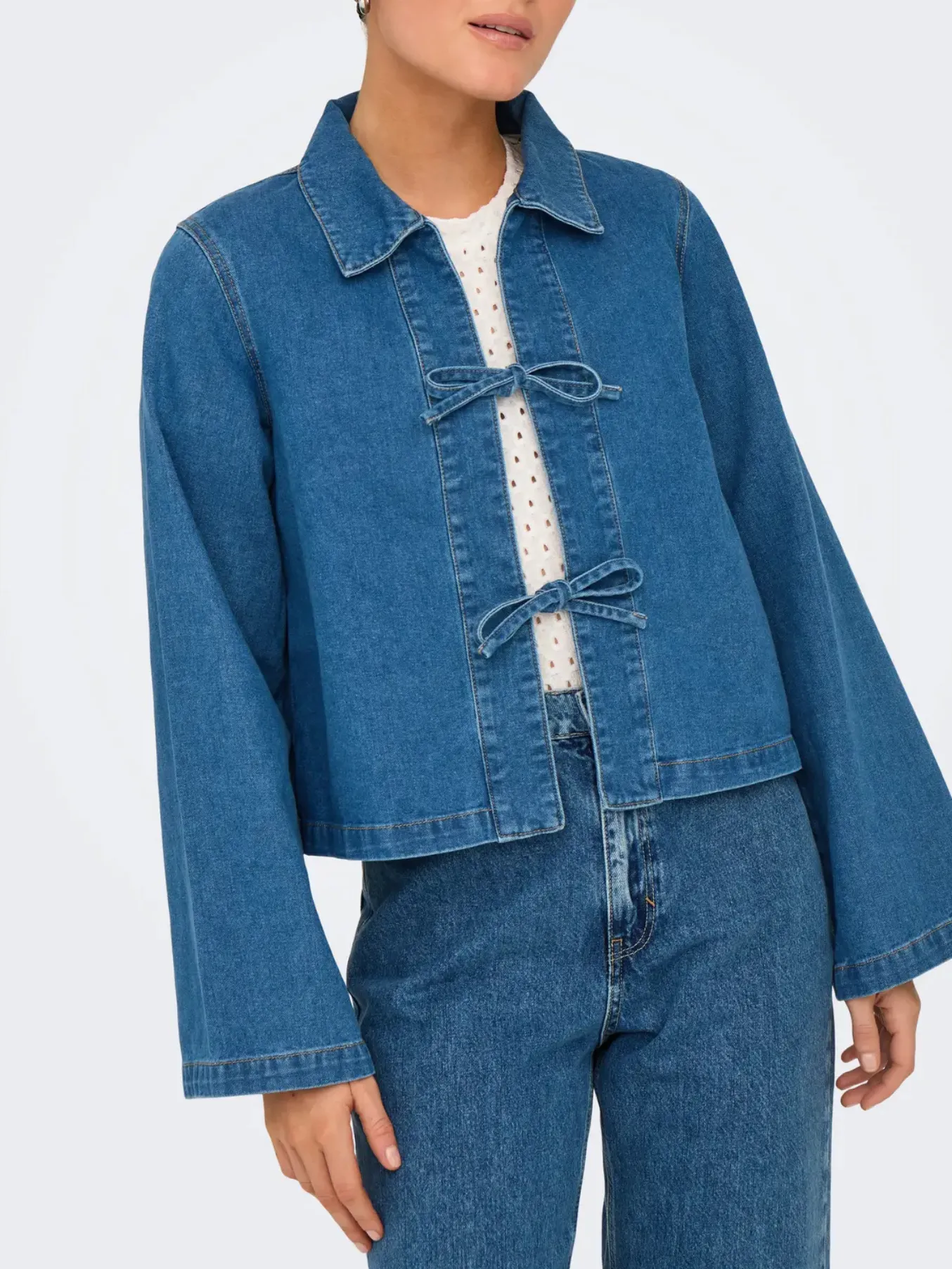 Thora Denim Bow Tie Jacket