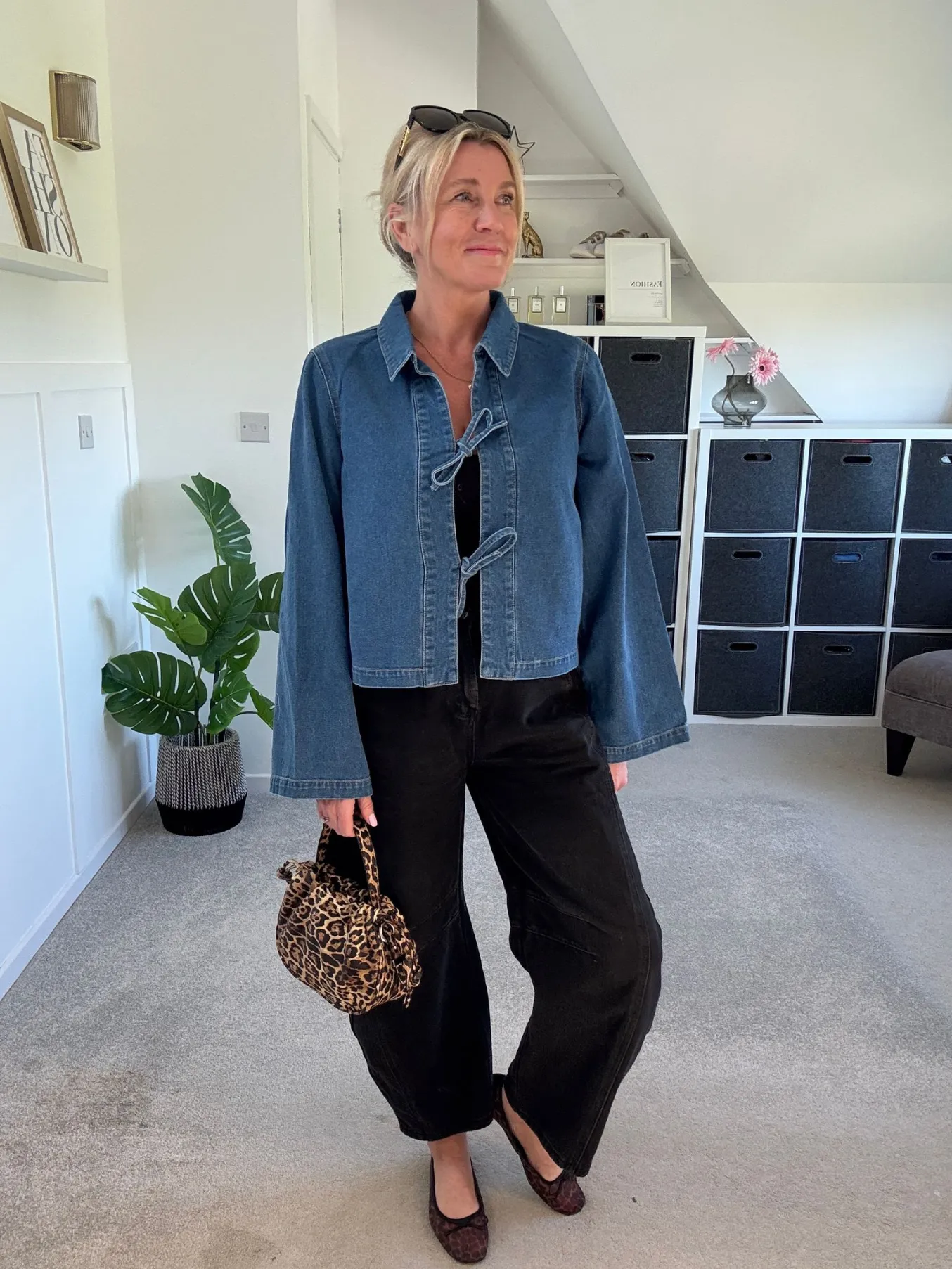 Thora Denim Bow Tie Jacket
