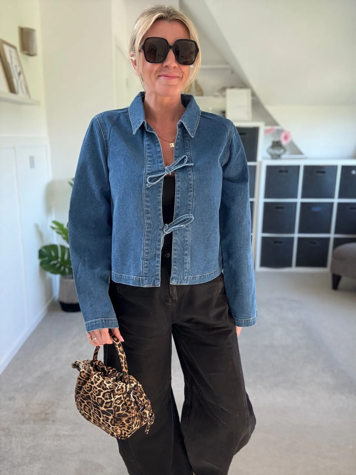 Thora Denim Bow Tie Jacket