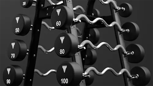 Throwdown Urethane 20-110 Lbs Ez Curl Barbell Set