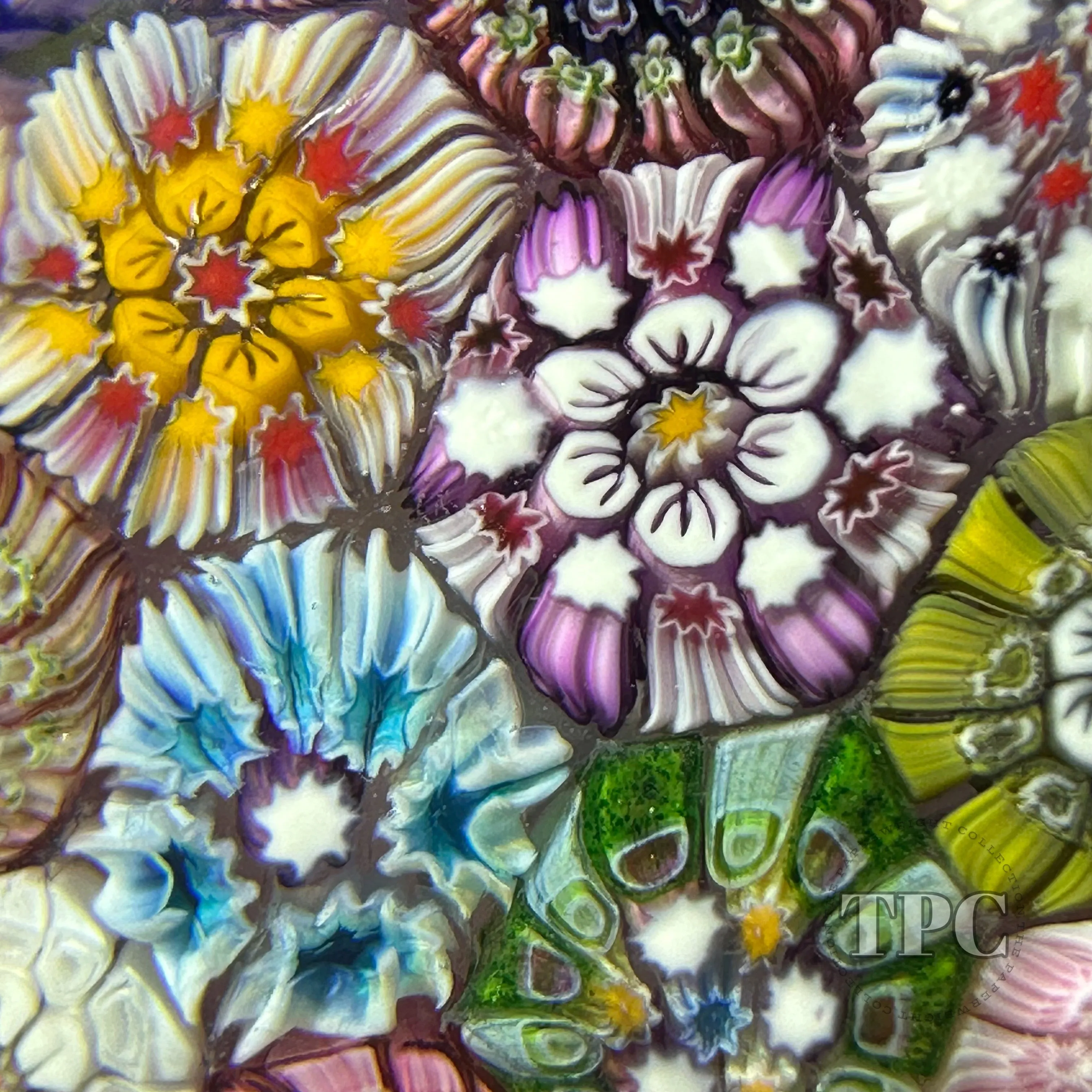 Tomasz Gondek 2022 Glass Art Paperweight Complex Closepack Cascading Millefiori with Roses