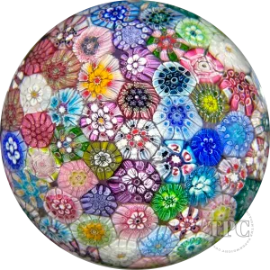 Tomasz Gondek 2022 Glass Art Paperweight Complex Closepack Cascading Millefiori with Roses