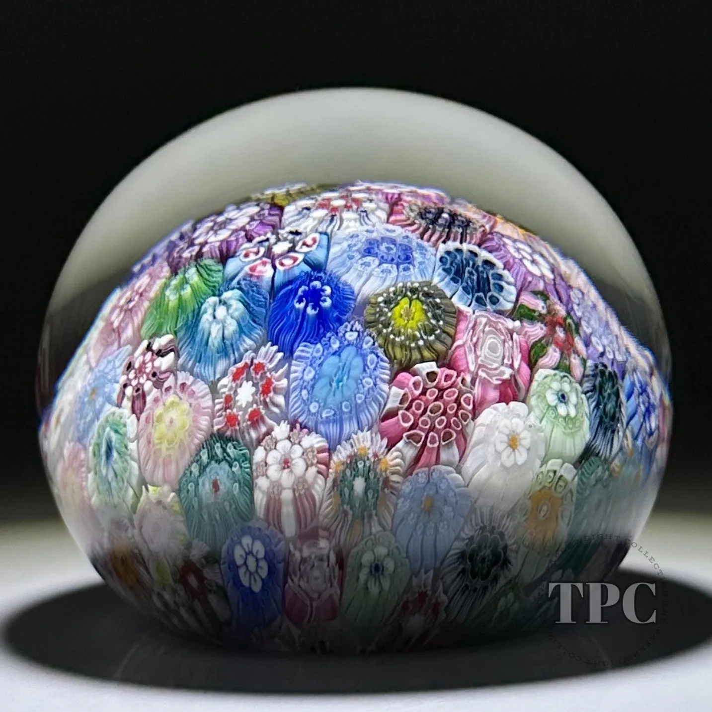 Tomasz Gondek 2022 Glass Art Paperweight Complex Closepack Cascading Millefiori with Roses