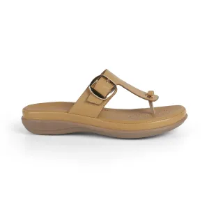 Tresmode Esop Beige Women's Casual Platform Flats