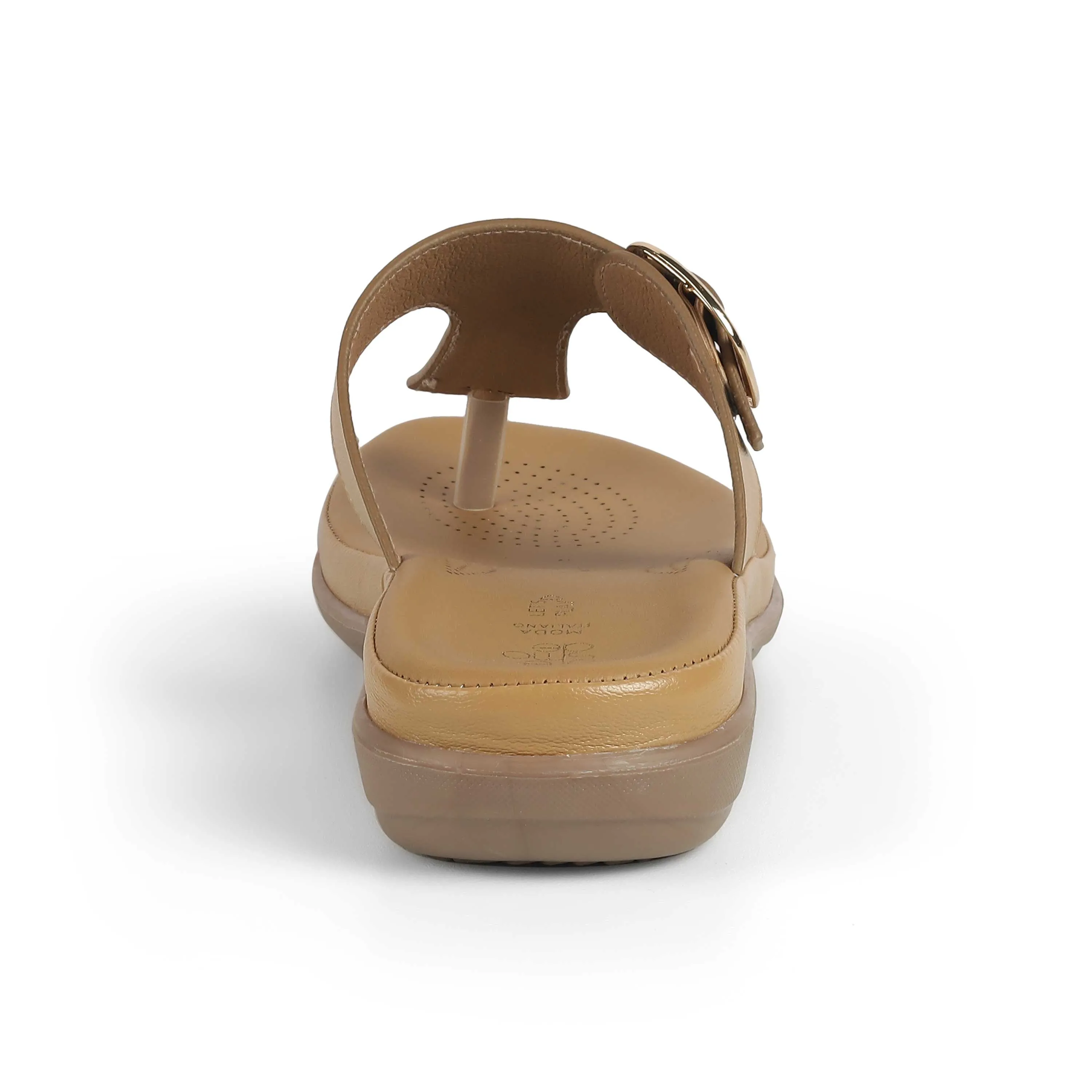 Tresmode Esop Beige Women's Casual Platform Flats