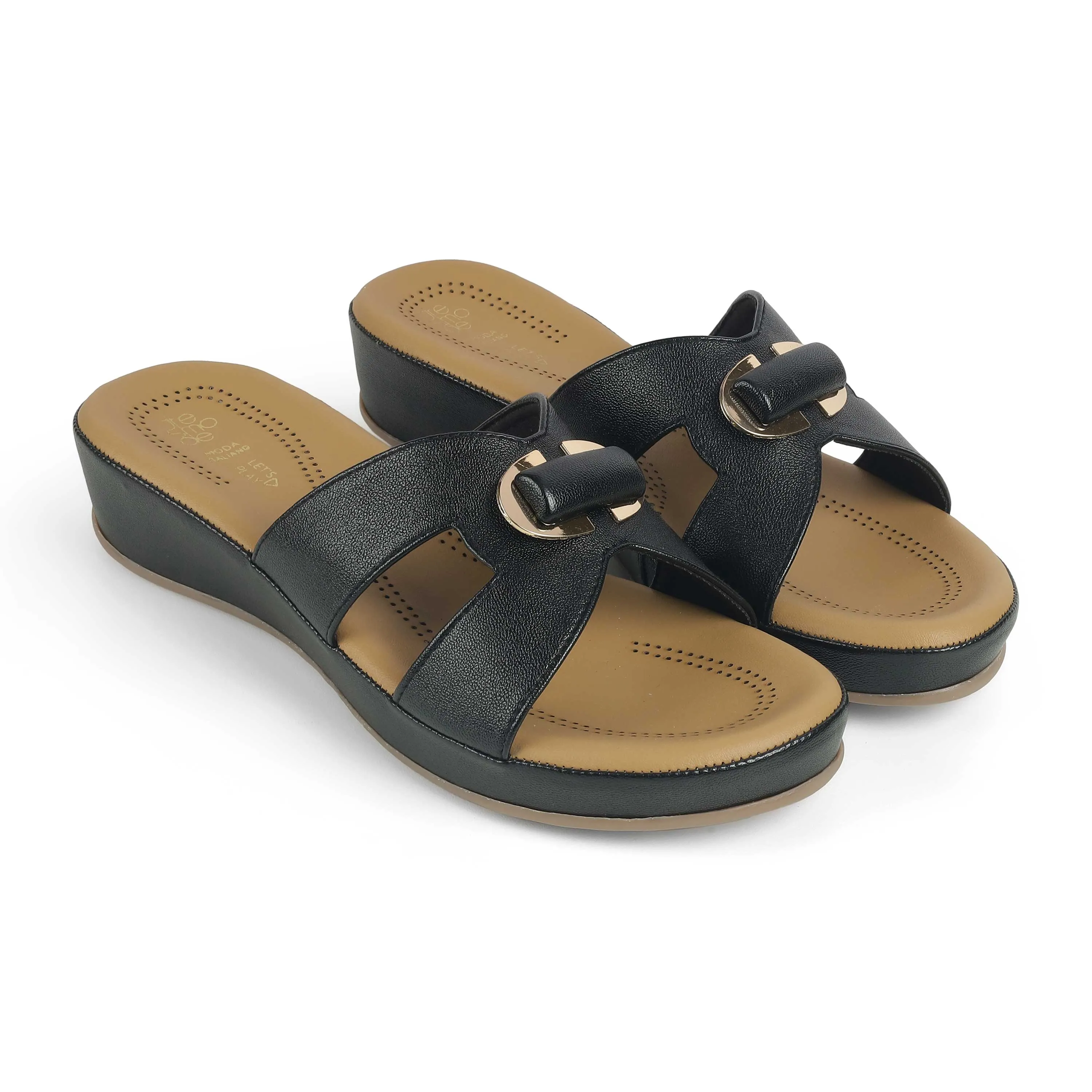 Tresmode Helsinki Black Women's Casual Platform Flats