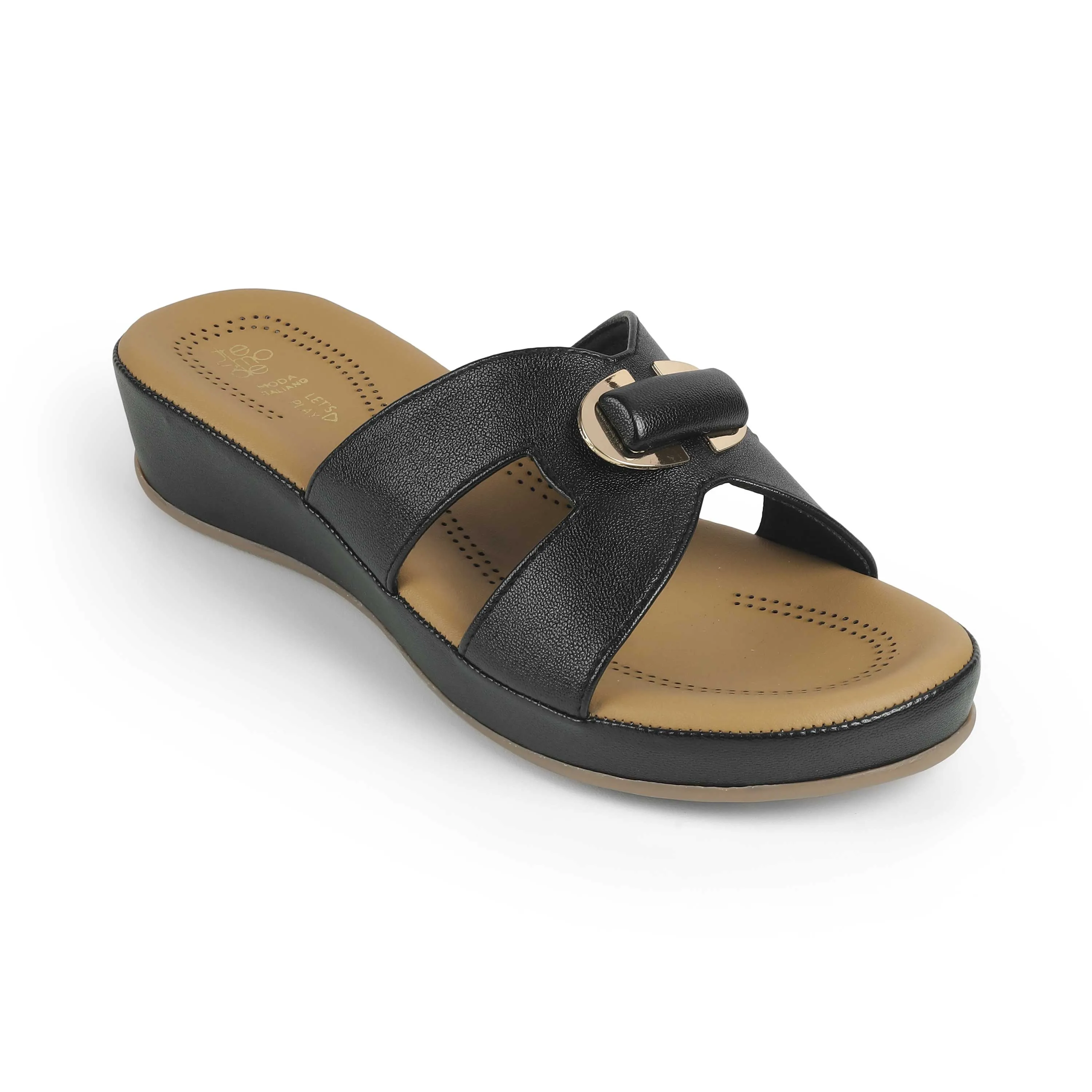 Tresmode Helsinki Black Women's Casual Platform Flats